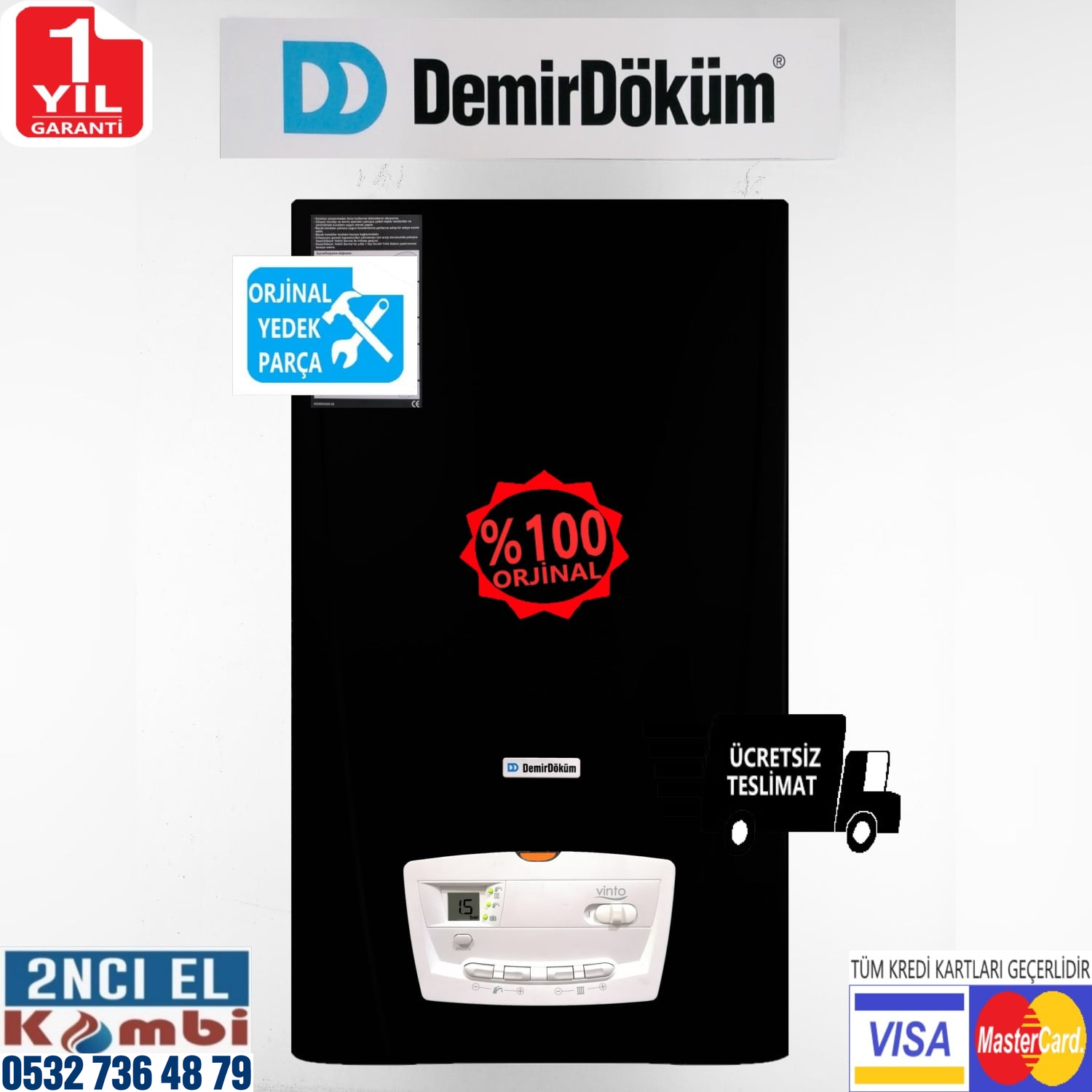 kombi Demirdöküm 24 kW Hermetik katalog görseli
