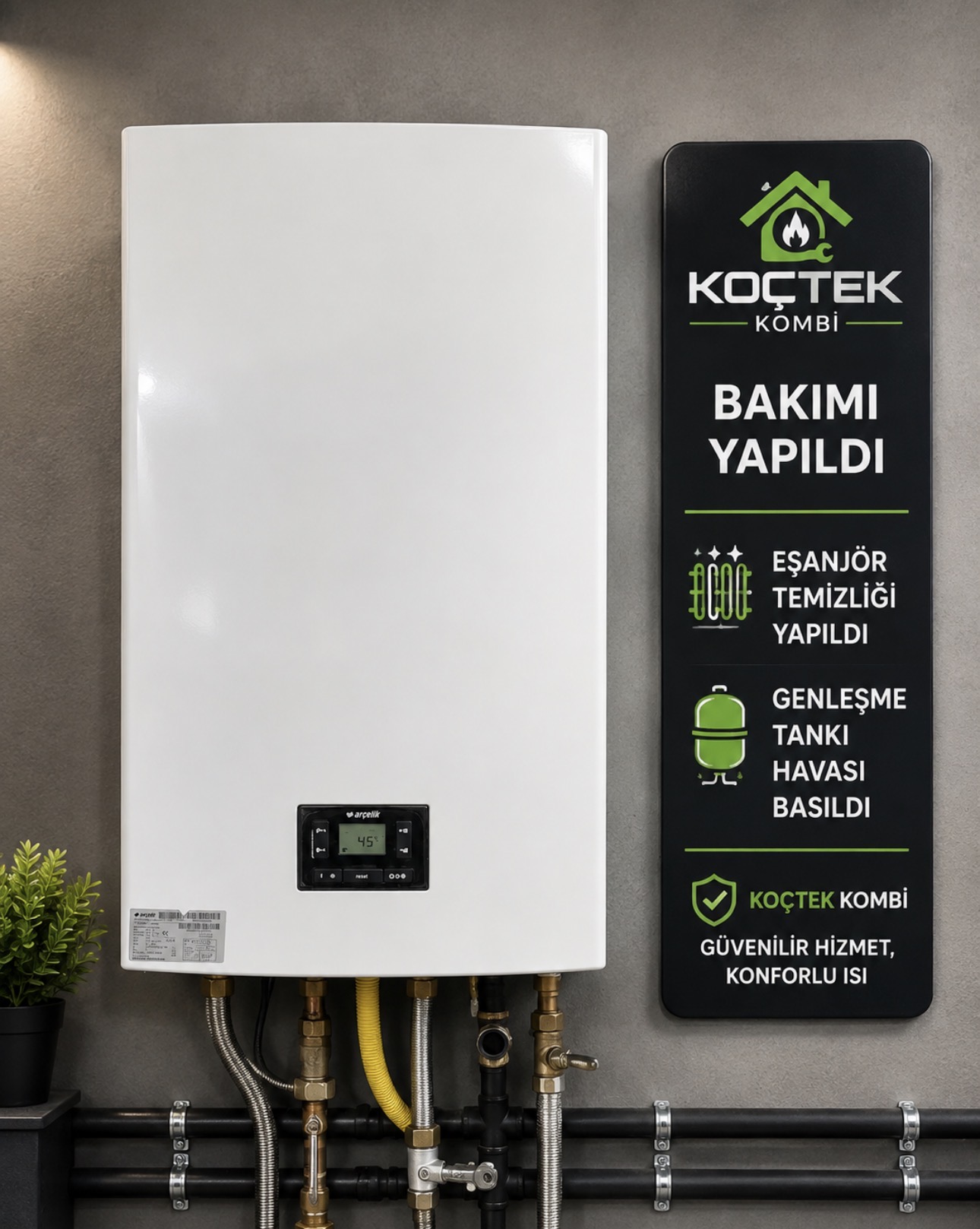 Arçelik DGK YP 25 25 kW Tam Yoğuşmalı Kombi katalog görseli